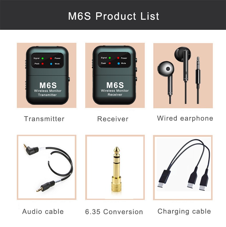 In Ear Monitor Iem - 2,4G Stereo Kabelloses In-Ear-Monitoring-System für Studio,