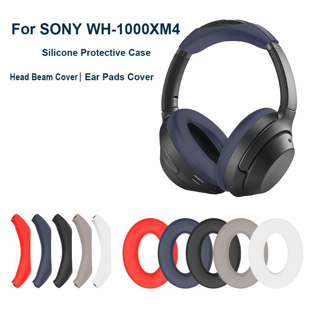 Sony Headphone Wh-1000Xm4 - Headset-Zubehör Kopfhörer-Ohrpolster-Abdeckung Stoßfeste Silikon-Kopfbügel-Schutzhülle Weich und