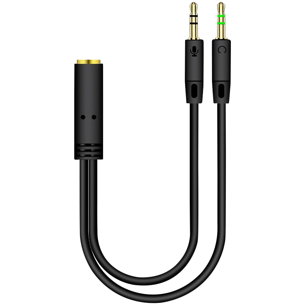 Earphone Splitter Jack - 3,5 mm Klinke 2 Stecker auf