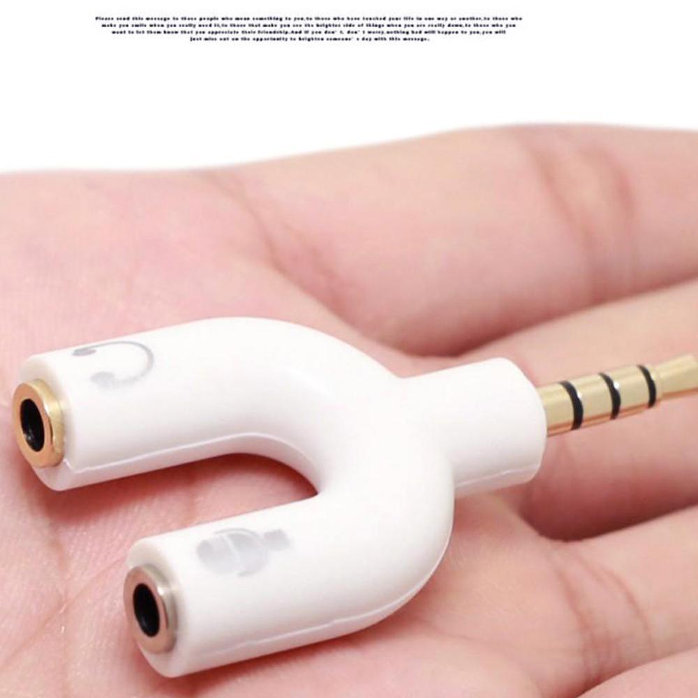 1PC Dual 3,5 MM U Typ Adapter  – Earphone Splitter Jack Bewertung und Preis